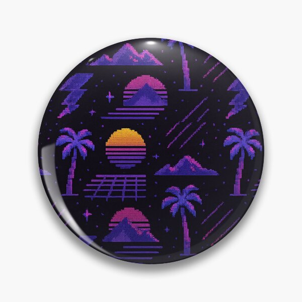 Item preview, 8-bit Retro Synthwave Pattern designed and sold by ReggieRaggz.