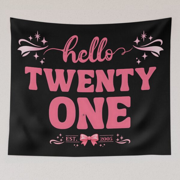Item preview, Hello 21 Coquette Birthday – Cute Bow Aesthetic 21st Birthday Girl Design designed and sold by Teetreasure2.