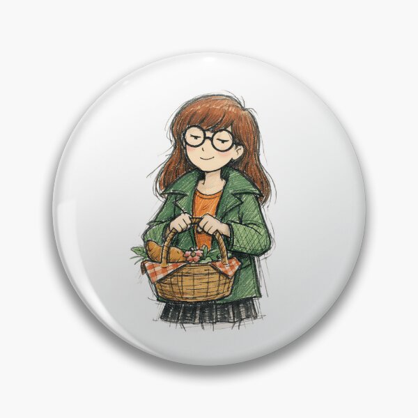 Item preview, Daria with Wicker Basket designed and sold by LIS AND MELIVERSO.