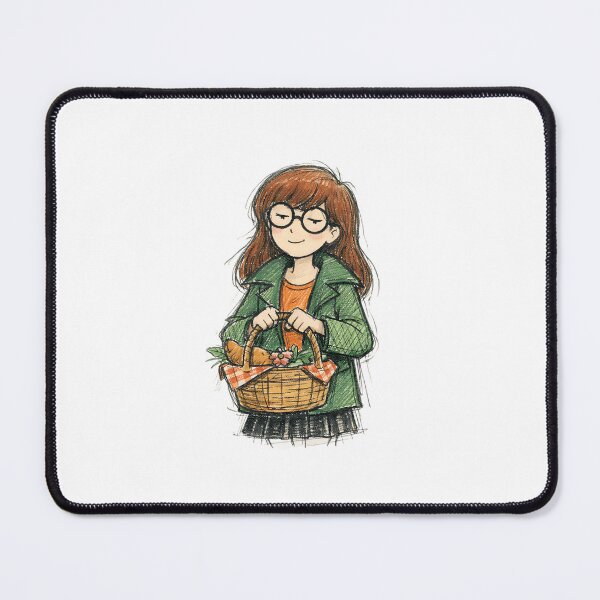 Item preview, Daria with Wicker Basket designed and sold by LIS AND MELIVERSO.