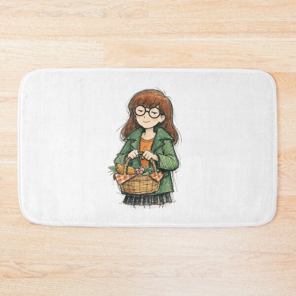 Item preview, Daria with Wicker Basket designed and sold by LIS AND MELIVERSO.