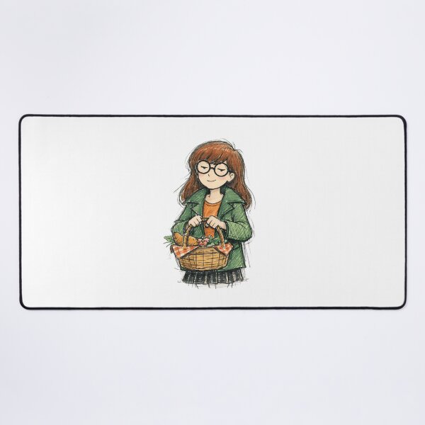 Item preview, Daria with Wicker Basket designed and sold by LIS AND MELIVERSO.