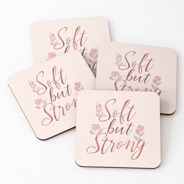 Item preview, Soft But Strong – Feminine Empowerment Quote designed and sold by Saynix.