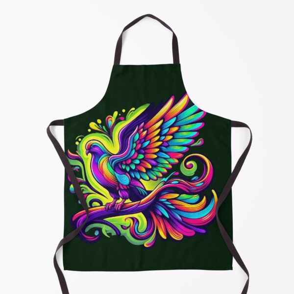 Item preview, Neon Phoenix Dove – Vibrant Bird Artwork designed and sold by Dogandesighn.