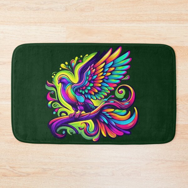 Item preview, Neon Phoenix Dove – Vibrant Bird Artwork designed and sold by Dogandesighn.
