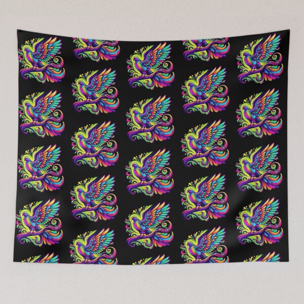 Item preview, Neon Phoenix Dove – Vibrant Bird Artwork designed and sold by Dogandesighn.