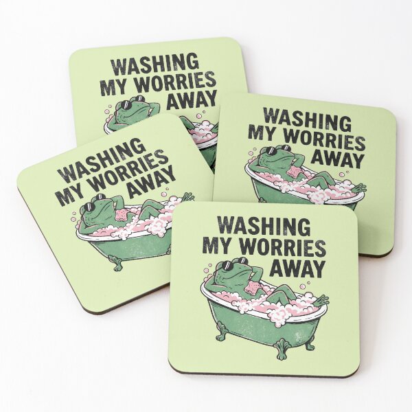 Item preview, The Serene Frog: Washing My Worries Away designed and sold by AwesomeBeyondLimits.