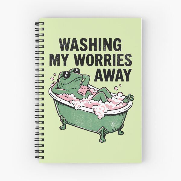 Item preview, The Serene Frog: Washing My Worries Away designed and sold by AwesomeBeyondLimits.