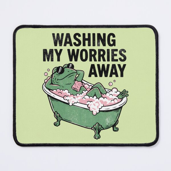 Item preview, The Serene Frog: Washing My Worries Away designed and sold by AwesomeBeyondLimits.