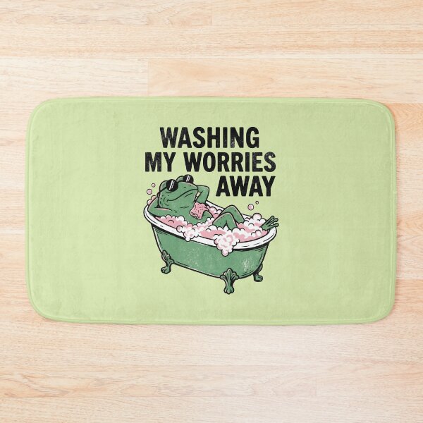 Item preview, The Serene Frog: Washing My Worries Away designed and sold by AwesomeBeyondLimits.