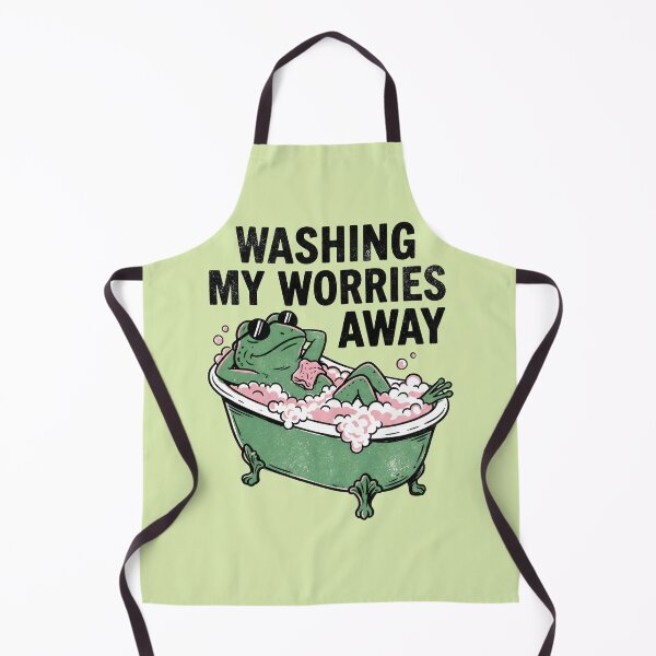 Item preview, The Serene Frog: Washing My Worries Away designed and sold by AwesomeBeyondLimits.