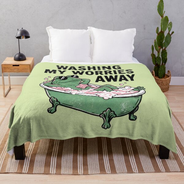 Item preview, The Serene Frog: Washing My Worries Away designed and sold by AwesomeBeyondLimits.