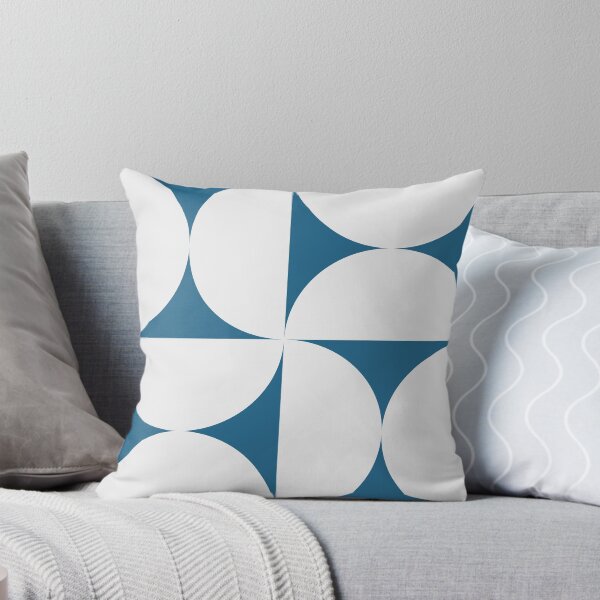 Item preview, Bold Bauhaus Mid Century Minimalism 20 Blue and White designed and sold by colourpoems.