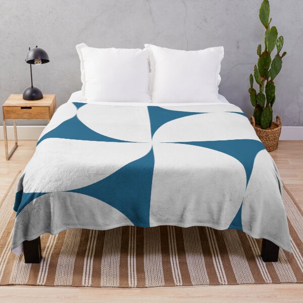Item preview, Bold Bauhaus Mid Century Minimalism 20 Blue and White designed and sold by colourpoems.