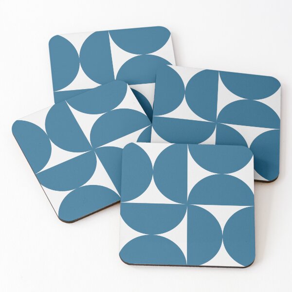 Item preview, Bold Bauhaus Mid Century Minimalism 21 Blue and White designed and sold by colourpoems.