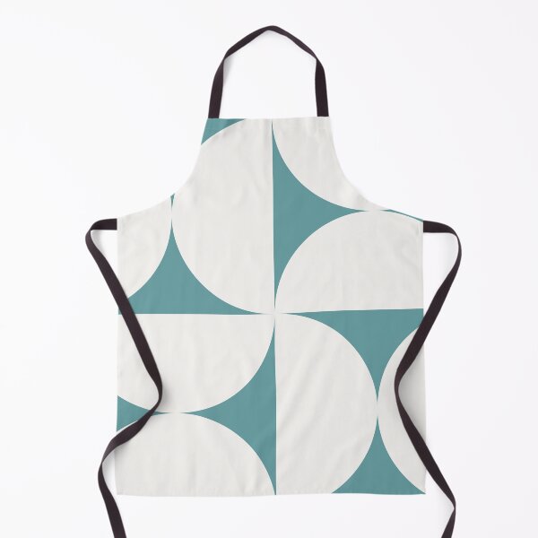 Item preview, Bold Bauhaus Mid Century Minimalism 22 Teal and White designed and sold by colourpoems.