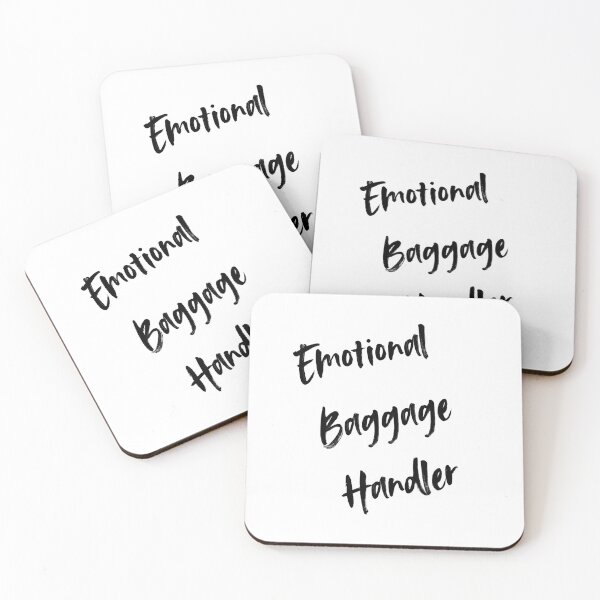 Item preview, Emotional Baggage Handler - Black Tilted Text  designed and sold by 11-Designs.