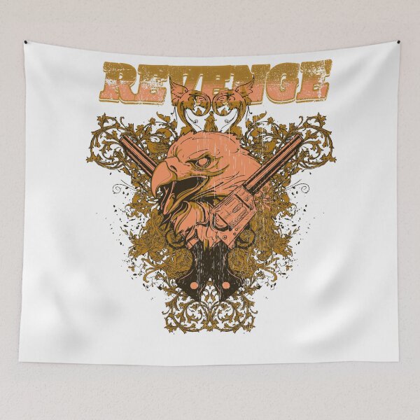 Item preview, Revenge - Vintage Outlaw Eagle and Crossed Revolvers Streetwear designed and sold by snapifyprints.