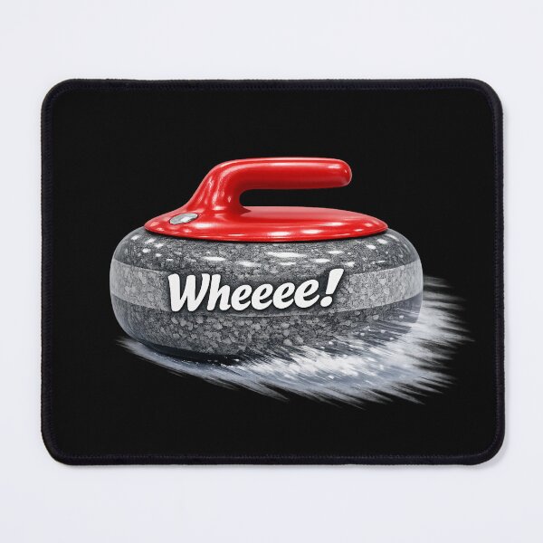 Item preview, Funny Curling Stone “Wheeee!” Design designed and sold by myforestfog.
