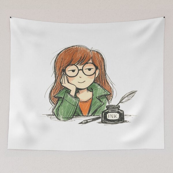 Item preview, Daria with Ink Bottle designed and sold by LIS AND MELIVERSO.