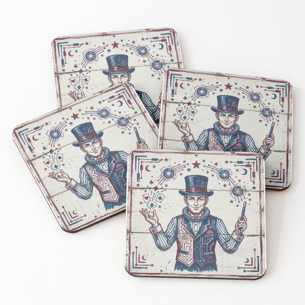 Item preview, Vintage Circuit Magician Juggling Cards Art designed and sold by octozap.