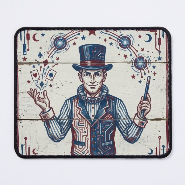 Item preview, Vintage Circuit Magician Juggling Cards Art designed and sold by octozap.