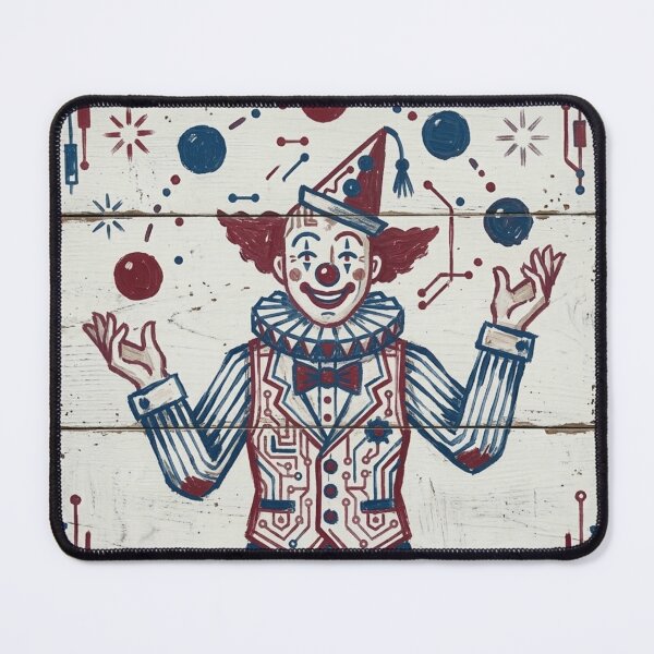 Item preview, Vintage Juggling Clown Circus Wooden Sign Art designed and sold by octozap.