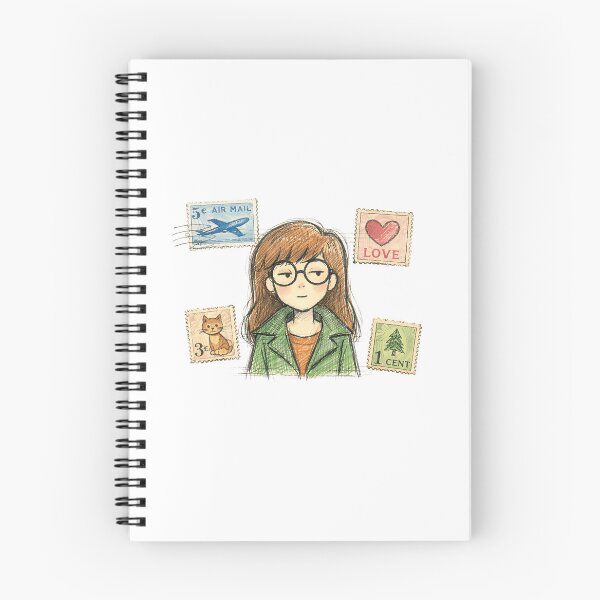 Item preview, DARIA WITH VINTAGE STAMPS designed and sold by LIS AND MELIVERSO.