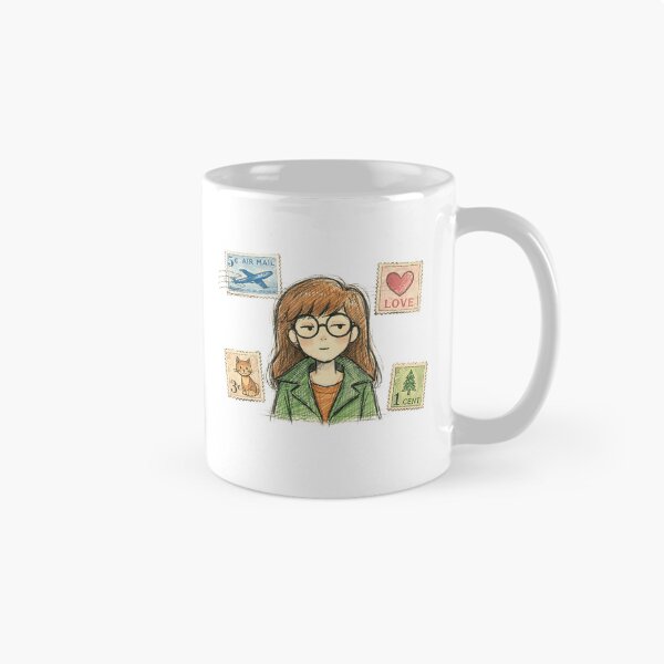 Item preview, DARIA WITH VINTAGE STAMPS designed and sold by LIS AND MELIVERSO.