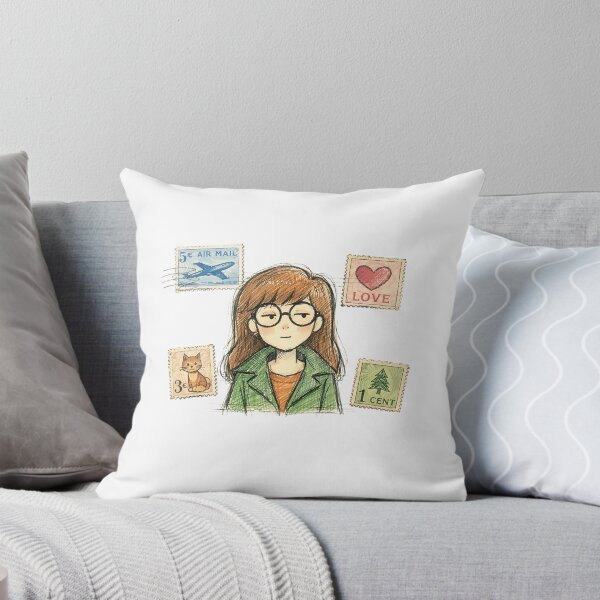 Item preview, DARIA WITH VINTAGE STAMPS designed and sold by LIS AND MELIVERSO.