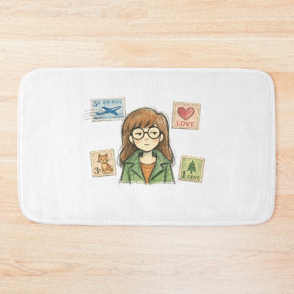 Item preview, DARIA WITH VINTAGE STAMPS designed and sold by LIS AND MELIVERSO.