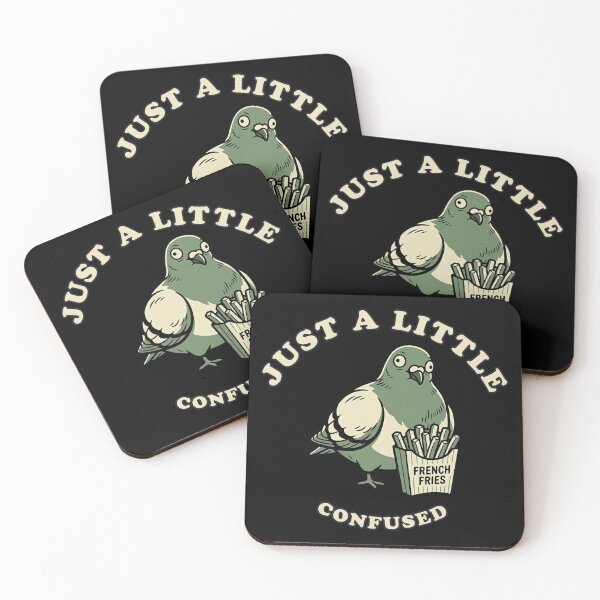 Item preview, Just a Little Confused | Funny Pigeon with French Fries designed and sold by Akio Saiko.