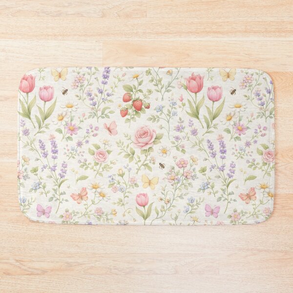 Artikelvorschau, Vintage-Blumengarten-Aquarell-Botanisches Dekokissen entworfen und verkauft von FestivityFinds.