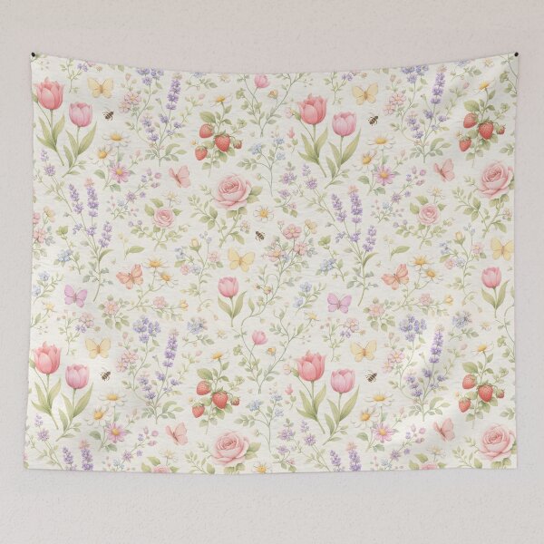 Aperçu de l'œuvre Coussin décoratif vintage à motif floral aquarelle botanique créée et vendue par FestivityFinds.