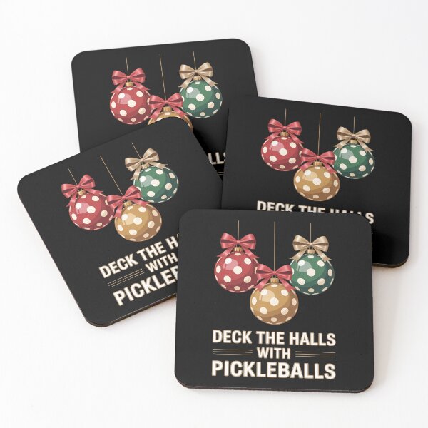 Item preview, Christmas Pickleball , DECK THE HALLS with PICKLEBALLS designed and sold by IdunayaStore.