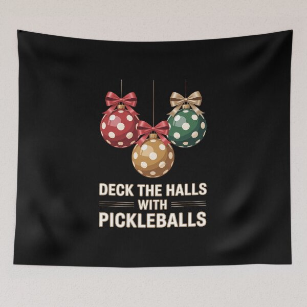 Item preview, Christmas Pickleball , DECK THE HALLS with PICKLEBALLS designed and sold by IdunayaStore.