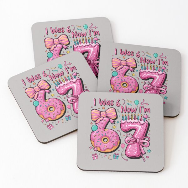 Item preview, 7th Birthday Girl I was 6 Now I'm 7 Year Old Girl Birthday designed and sold by mjohnson9.