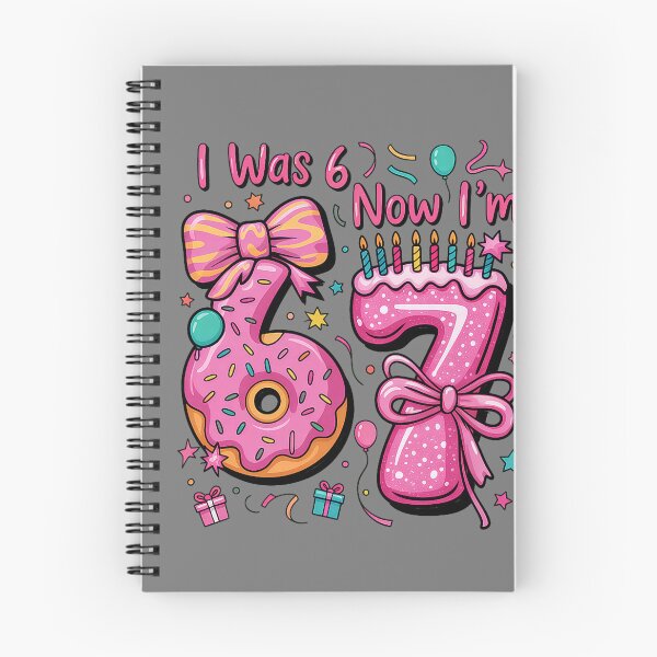 Item preview, 7th Birthday Girl I was 6 Now I'm 7 Year Old Girl Birthday designed and sold by mjohnson9.