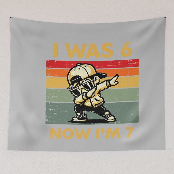 Item preview, 7th Birthday I was 6 Now Im 7 Dab Six Seven Boys Kids Youth designed and sold by mjohnson9.