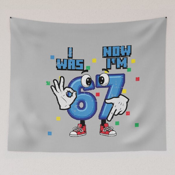 Item preview, 7th Birthday I was 6 Now Im 7 Hands 67 Meme Boys Kids Youth designed and sold by mjohnson9.