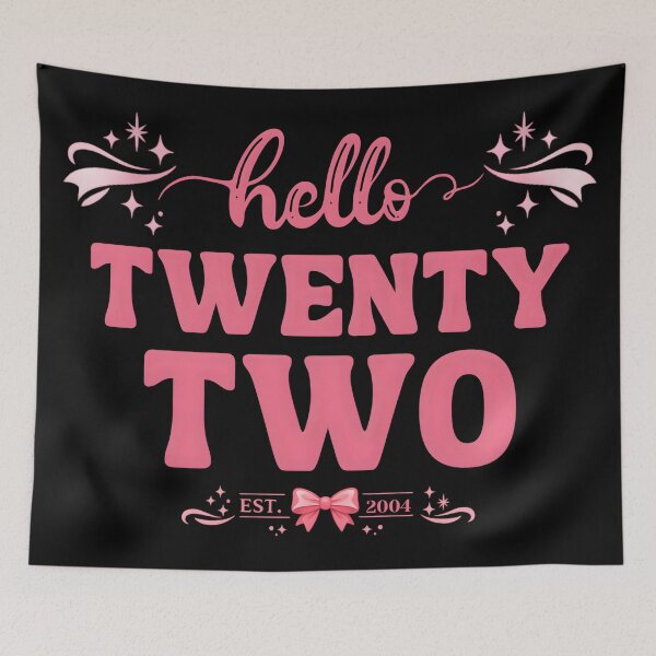 Item preview, Hello 22 Coquette Birthday – Cute Pink Bow Aesthetic 22nd Birthday Girl Design designed and sold by Teetreasure2.