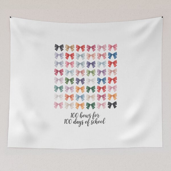 Item preview, Cute Coquette Bows 100 Days Of School designed and sold by IdunayaStore.
