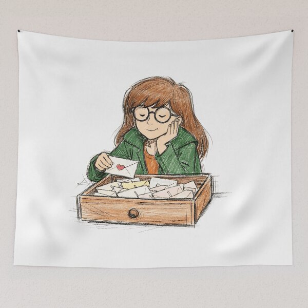 Item preview, DARIA WITH LETTER DRAWER designed and sold by LIS AND MELIVERSO.