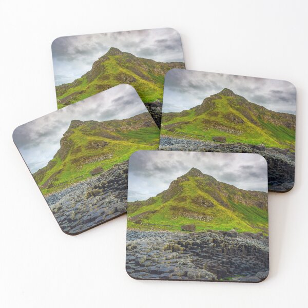 Item preview, Basalt Columns at Giant’s Causeway Beneath Green Irish Cliffs designed and sold by TheHikersEye.