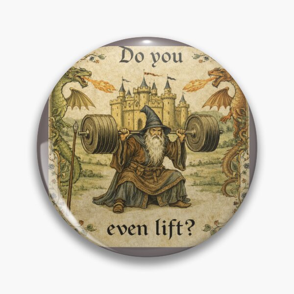 Aperçu de l'œuvre "Do You Even Lift?" Medieval Wizard Edition créée et vendue par PixelStorage.
