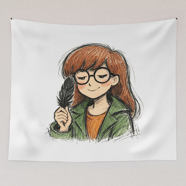 Item preview, Daria with Raven Feather designed and sold by LIS AND MELIVERSO.