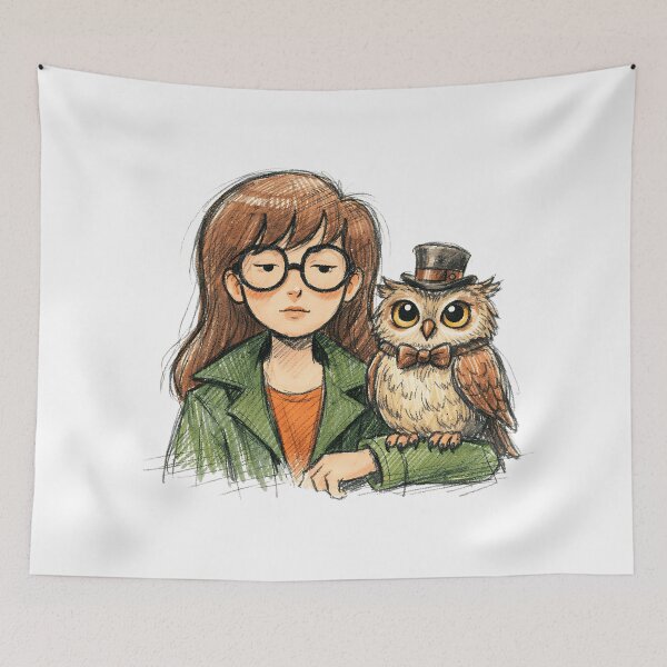 Item preview, Daria with Raven designed and sold by LIS AND MELIVERSO.