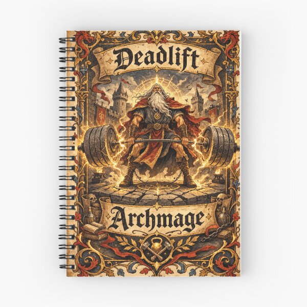 Aperçu de l'œuvre Deadlift Archmage - Fantasy Wizard Weightlifting créée et vendue par PixelStorage.