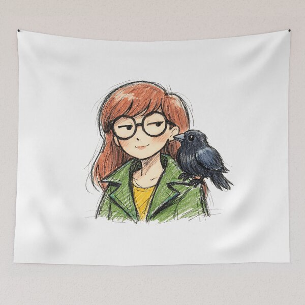 Item preview, Daria with Raven designed and sold by LIS AND MELIVERSO.