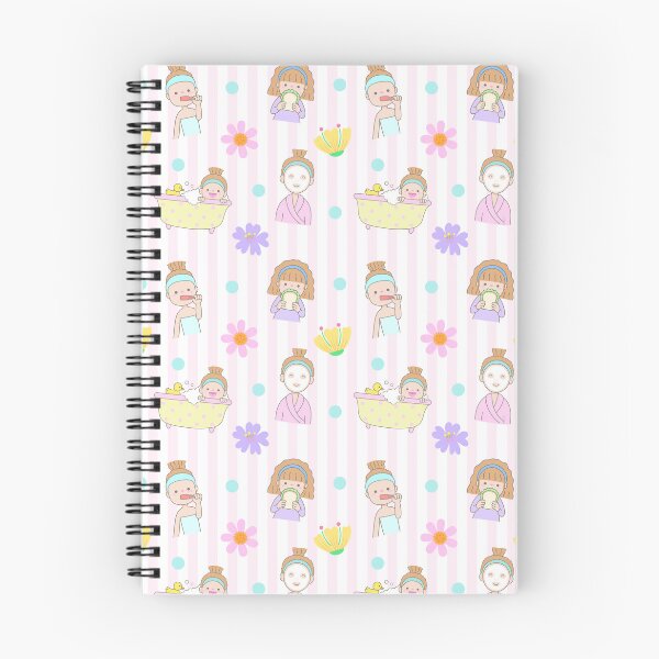 Item preview, Girl Self Care and Beauty Routine Seamless Pattern with Curly Hair Woman Bathing and Skincare Activity designed and sold by nuchz.